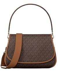 MICHAEL Michael Kors - Holmes Medium Signature Logo Convertible Messenger Bag - Lyst