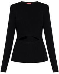 DIESEL - Peris Cut-Out Ribbed-Knit Top - Lyst