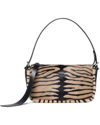 Fendi - Small Zip Tiger-Print Leather Shoulder Bag - Lyst