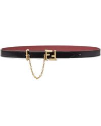 Fendi - Ff Buckle Chain Detailed Belt - Lyst