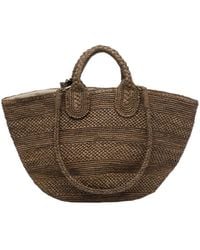 IBELIV - Strap Detailed Woven Tote Bag - Lyst