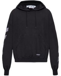 Off-White c/o Virgil Abloh - Logo Detailed Drawstring Hoodie - Lyst