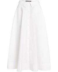 KARL LAGERFELD - Poplin Maxi Skirt - Lyst