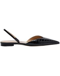 Victoria Beckham - Victoria Leather Slingback Flat Sandals - Lyst