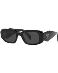 Prada - Logo Rectangular Sunglasses - Lyst