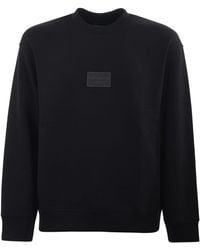 Emporio Armani - Logo Embroidered Crewneck Sweatshirt - Lyst