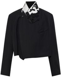 Dries Van Noten - Embroidered Cropped Blazer - Lyst