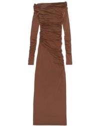 Helmut Lang - Off-The-Shoulder Maxi Dress - Lyst