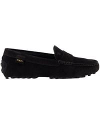 Tod's - Gommino Suede Loafers - Lyst