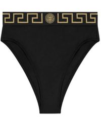 Versace - Greca High Waist Bikini Bottom - Lyst