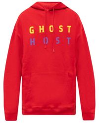 Raf Simons - Ghost Printed Drawstring Hoodie - Lyst