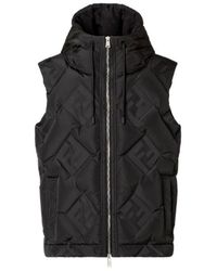 Fendi - Ff-Jacquard Hooded Gilet - Lyst