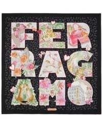 Ferragamo - Printed Silk Scarf - Lyst