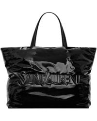 Saint Laurent - Logo Detailed Maxi Tote Bag - Lyst
