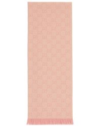 Gucci - Monogrammed Frayed-Edge Scarf - Lyst