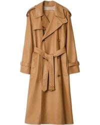 Burberry - Long Leather Castleford Trench Coat - Lyst