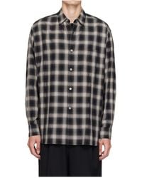 Ssstein - Long-Sleeved Plaid Shirt - Lyst