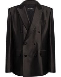 Dondup - Double-Breasted Satin Jacket - Lyst