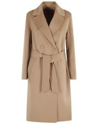 Max Mara - Studio Double-Breasted Belted Long Coat - Lyst