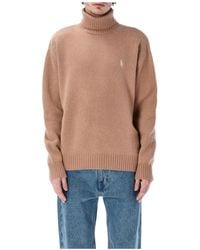 Sporty & Rich - Src Logo Embroidered Turtleneck Knitted Jumper - Lyst