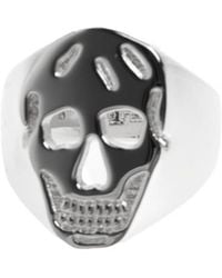 McQueen - Skull Signet Ring - Lyst