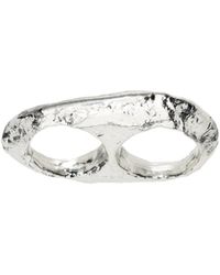 Homme Plissé Issey Miyake - Cavern Hammered Ring - Lyst