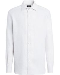 ZEGNA - Buttoned Long-Sleeved Shirt - Lyst