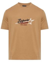 Emporio Armani - Embroidered Logo T-Shirt - Lyst