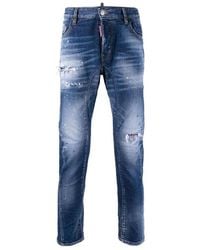 DSquared² - Tidy Biker Distressed-Effect Jeans - Lyst