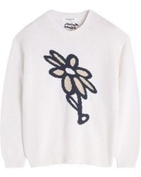 Maison Kitsuné - Maison Kitsuné Abstract Daisy Intarsia Jumper - Lyst