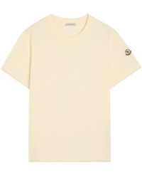 Moncler - Logo-Appliquéd Scalloped Cotton T-Shirt - Lyst