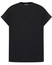 Dolce & Gabbana - Logo Embossed Crewneck T-Shirt - Lyst