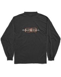 Balenciaga - Bb Icon Stencil Large Fit Long-Sleeved T-Shirt - Lyst