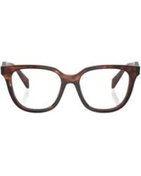 Prada - Eyewear Oval Frame Glasses - Lyst