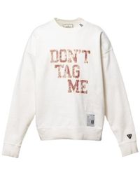 Maison Mihara Yasuhiro - Crew-Neck Text-Print Sweatshirt - Lyst