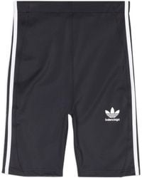 Balenciaga - X Adidas Logo Printed Biker Shorts - Lyst