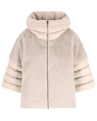 Herno - Quilted-Panel Faux-Fur Jacket - Lyst