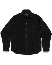 Balenciaga - Logo Patch Padded Oversized Shirt - Lyst