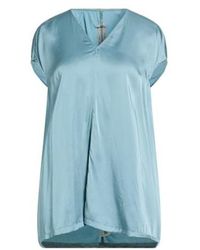 Rick Owens - Solid Color Satin V-Neck Top - Lyst