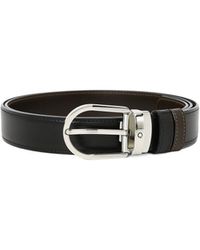 Montblanc - Buckle-Fastening Leather Belt - Lyst