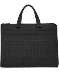 Ferragamo - Gancini Embossed Business Bag - Lyst