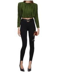 Self-Portrait - Jersey Gathered Top - Lyst