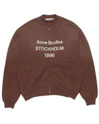 Acne Studios - Logo-Print Zip Cardigan - Lyst