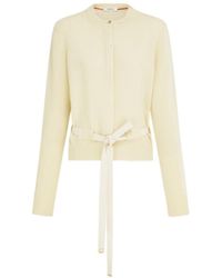 Ferragamo - Cardigan With Thread Through Belt - Lyst
