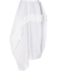 McQueen - Ruffle Detailed Asymmetric Gathered Skirt - Lyst