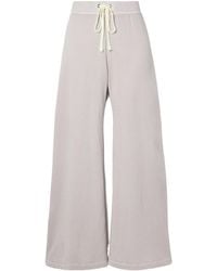 James Perse - Cotton-Terry Wide-Leg Track Pants - Lyst