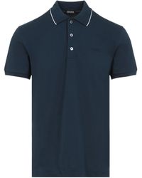 ZEGNA - Logo Embroidered Short-Sleeved Polo Shirt - Lyst