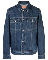 DIESEL - D Barcy Logo Embroidered Denim Jacket - Lyst