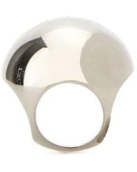 Versace - Sphere Logo-Engraved Polished Finish Ring - Lyst