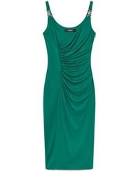 Versace - Sleeveless Draped Midi Dress - Lyst
